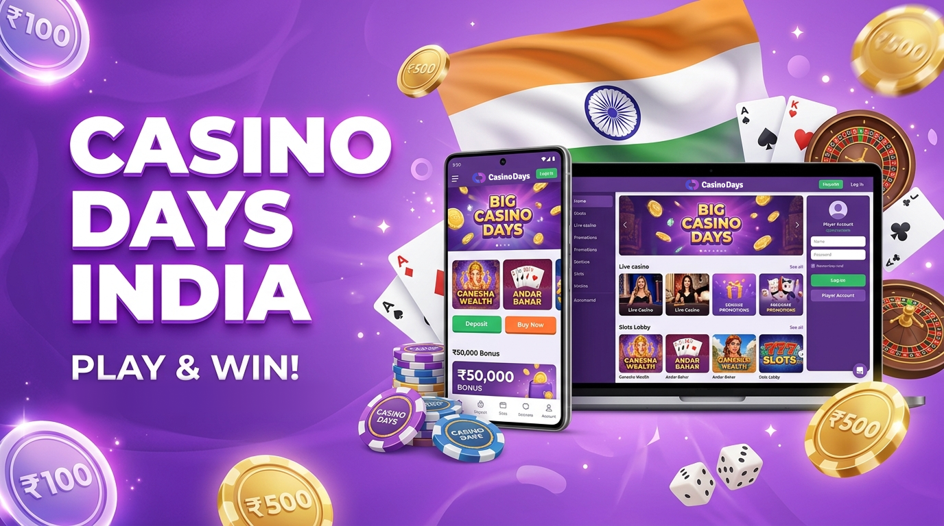 Casino Days India online casino guide for beginners with games, bonuses and betting tips